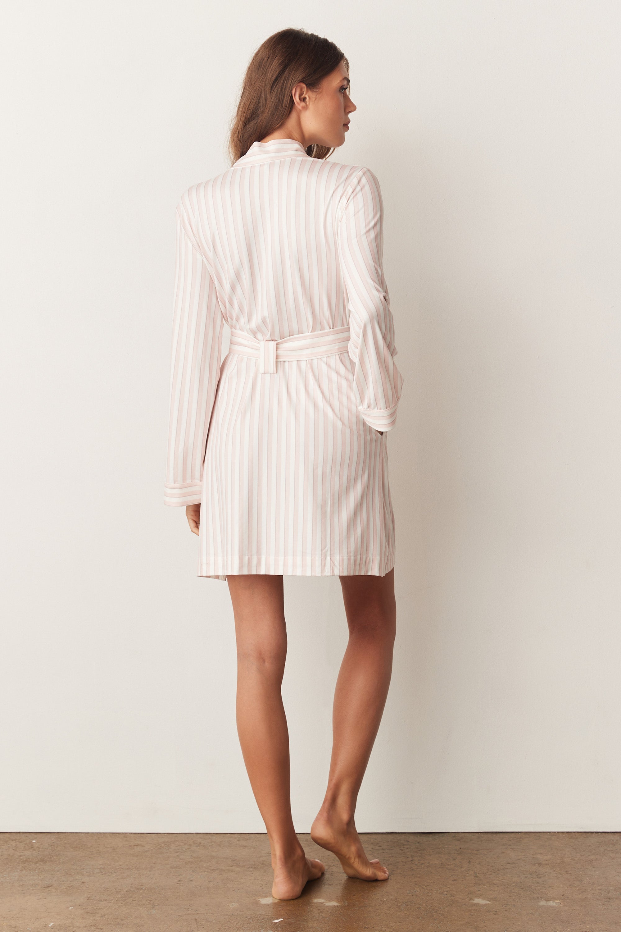 Load image into Gallery viewer, MEADOW CLASSIC SHORT ROBE | SWEET STRIPE
