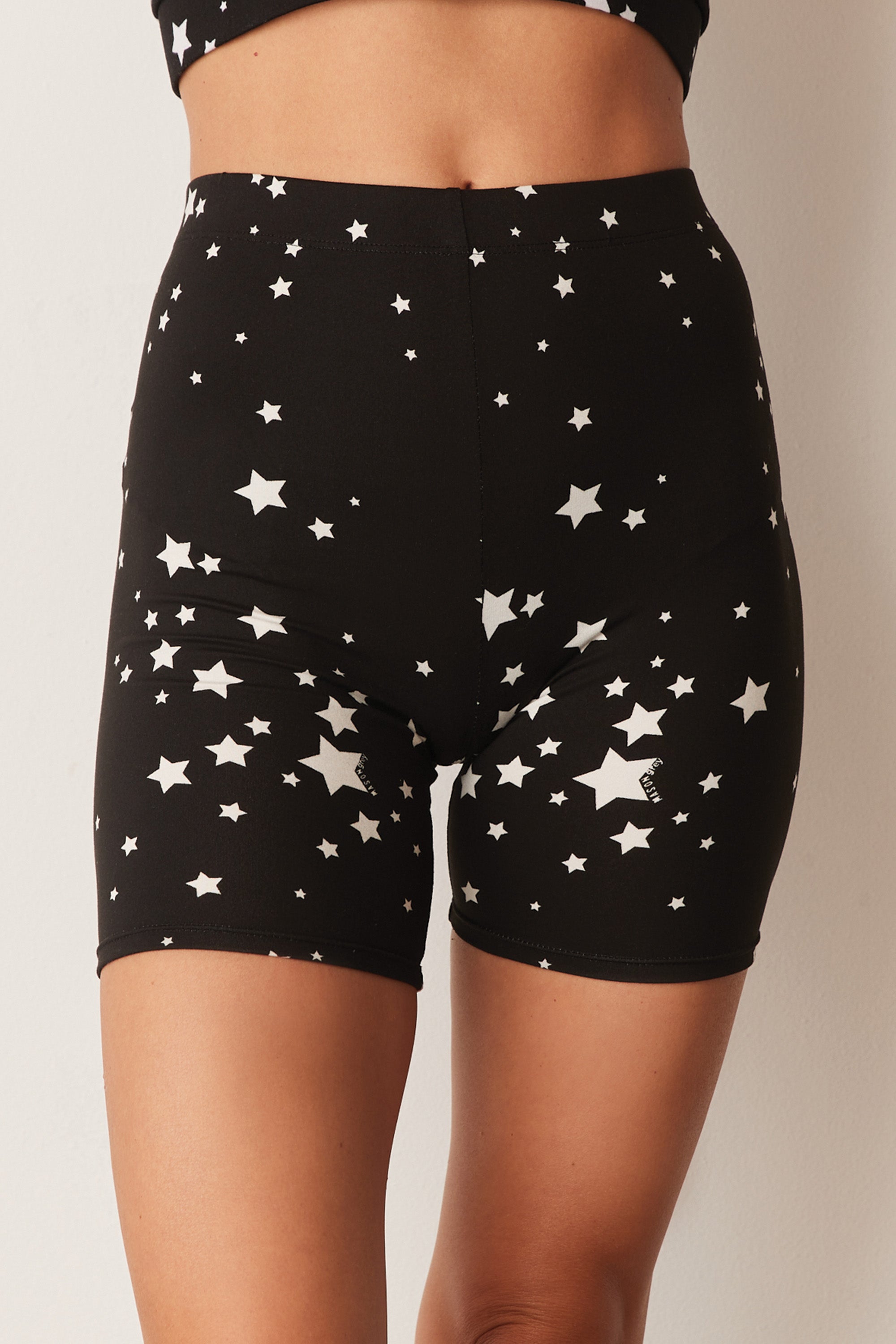 Load image into Gallery viewer, TARA BIKE SHORT | BLACK STARS

